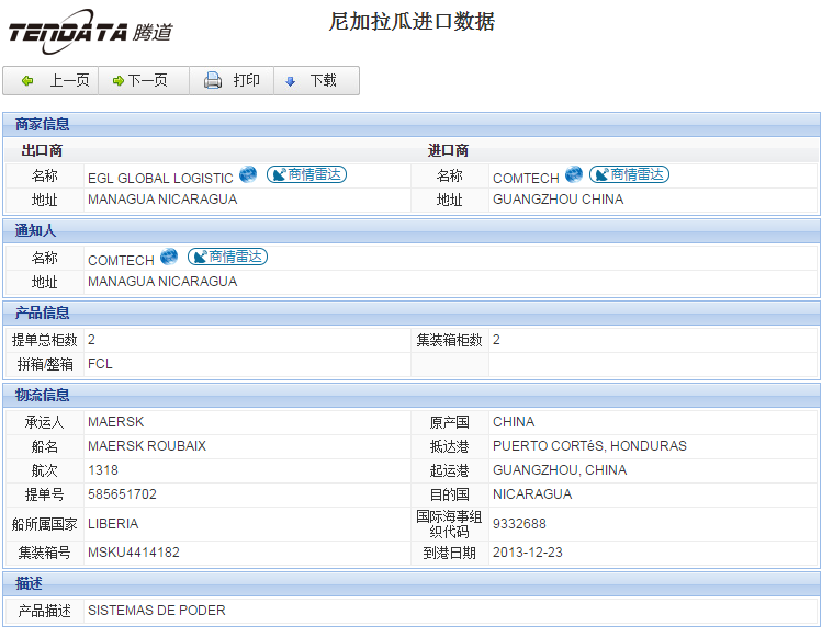 海关数据,进出口数据,进口数据,凯发k8国际,贸易,尼加拉瓜